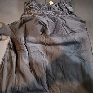 Evening out, black sleeveless top